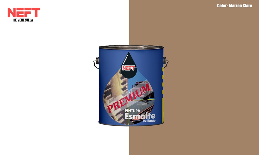 NEFT ESMALTE MARRON CLARO GALON
